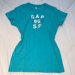 Gap Size L Short Sleeve Aqua / Teal T-shirt